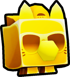 Shiny Golden Cool Cat Pet