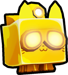 Golden Nuclear Mining Cat Pet