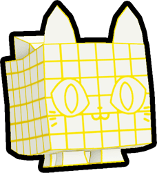 Golden Wireframe Cat Pet